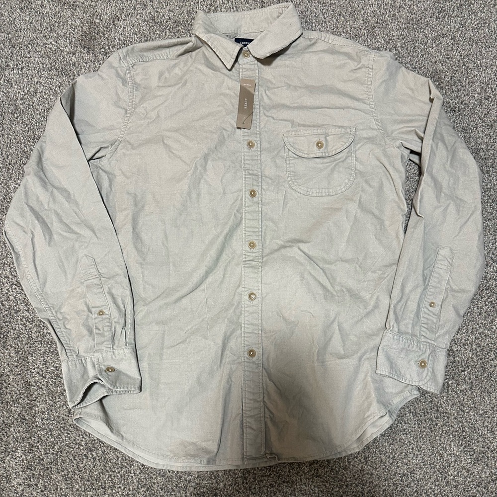 J. Crew Light Gray Button-Down Casual Shirt